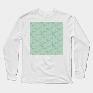 Sage green decorative abstract roses pattern Long Sleeve T-Shirt